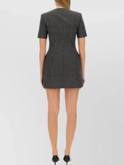 Msgm Wool Dress In Multi