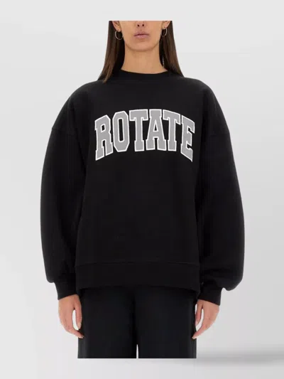 Rotate Birger Christensen Black Heavy Sweatshirt In Black