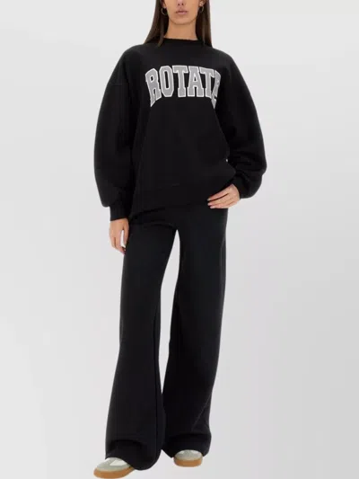 Rotate Birger Christensen Black Heavy Sweatshirt In Black