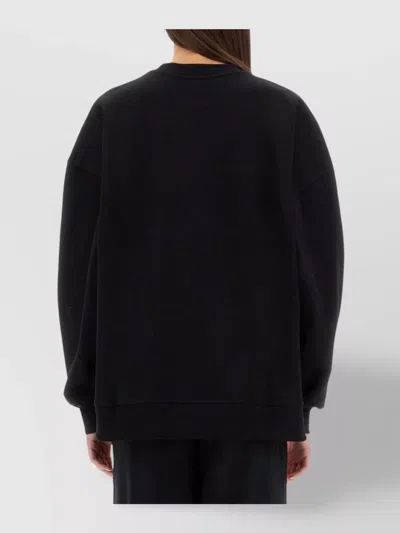 Rotate Birger Christensen Black Heavy Sweatshirt In Black