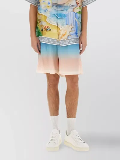 Casablanca Gradient Football Shorts In Blue