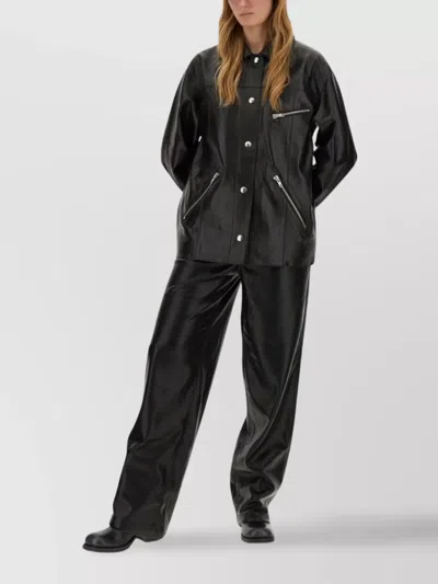 Stand Studio Stand Elisia Leather Jacket In Black