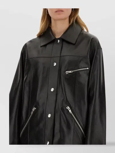 Stand Studio Stand Elisia Leather Jacket In Black