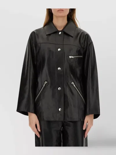 Stand Studio Stand Elisia Leather Jacket In Black