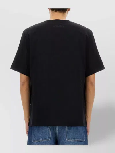 Studio Nicholson Lay Logo Detailed Crewneck T-shirt In Silver