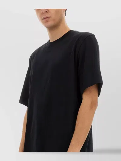 Studio Nicholson Lay Logo Detailed Crewneck T-shirt In Silver