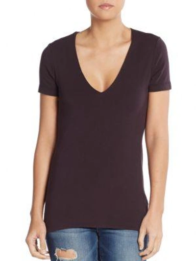 Shop James Perse V-neck Tee In Fig
