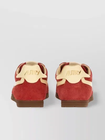 Autry Windspin Suede And Leather Sneakers In Rubyrutabaga In Red