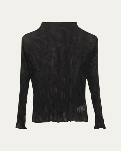 Issey Miyake Chiffon Twist Bk Wt 56 Top