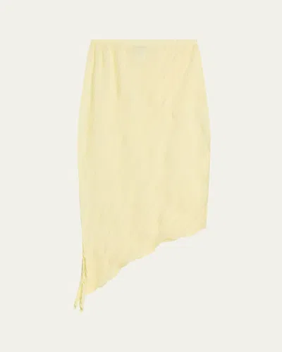 Issey Miyake Wrinkled And Twisted Midi Skirt