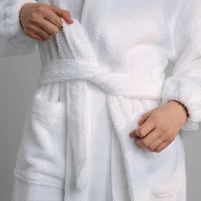 Lunya Spa Terry Robe In Sincere White