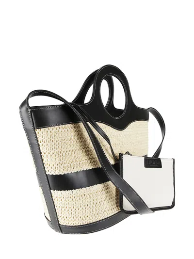 Hereu Tote Bag Woven Two Flat Handles In Neutrals