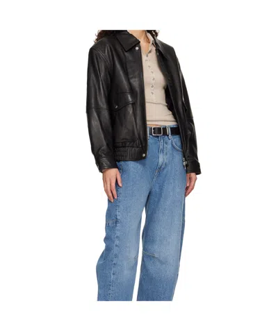 Rag & Bone Buckle Belt In Black