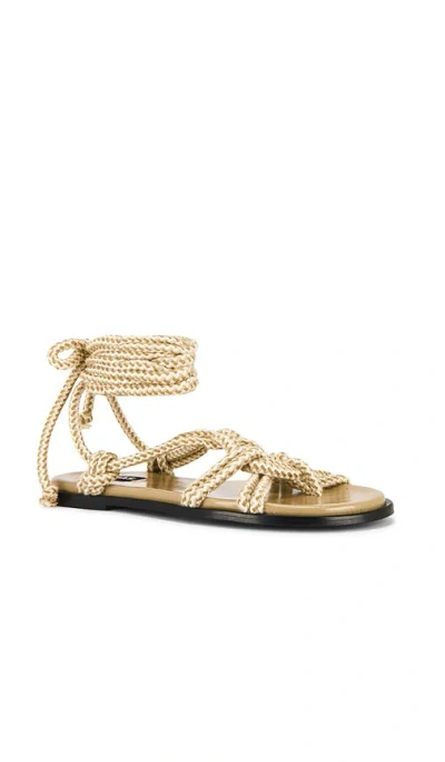 TORY 石色米白凉鞋