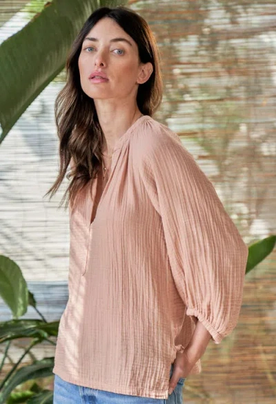 Ocean + Main Ocean+main Gauze Top In Multi