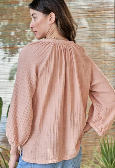 Ocean + Main Ocean+main Gauze Top In Multi