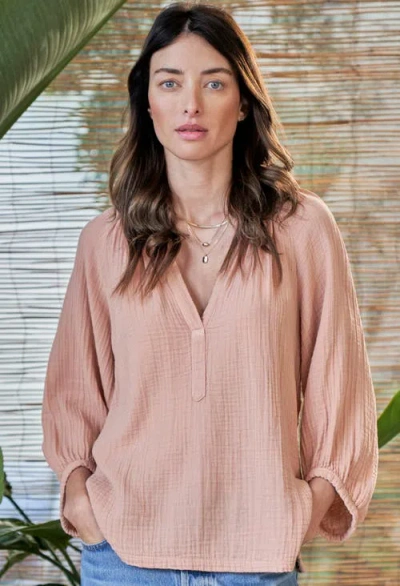 Ocean + Main Ocean+main Gauze Top In Multi