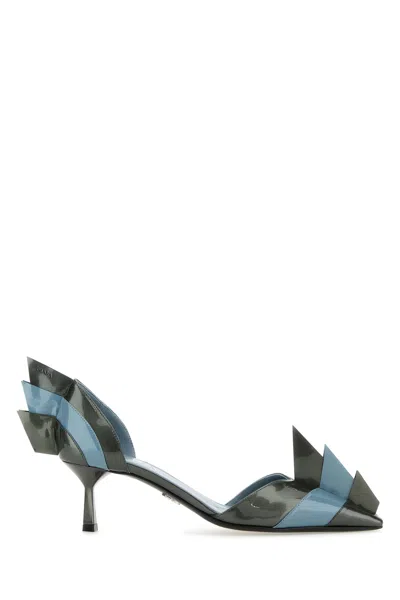 Prada Scarpe Con Tacco In Pelle Bicolor  Donna In Multi