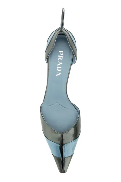 Prada Scarpe Con Tacco In Pelle Bicolor  Donna In Multi