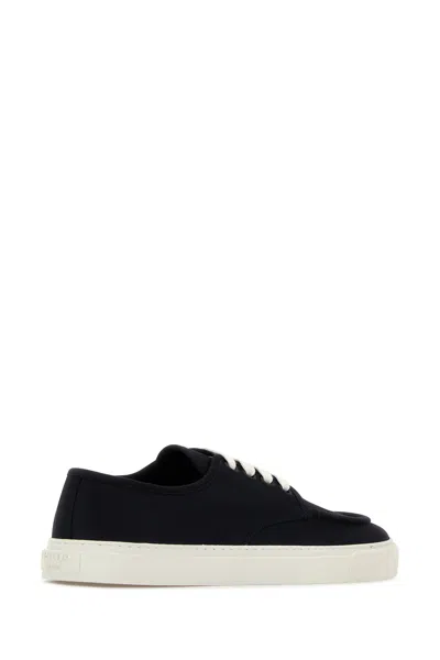 Prada Sneakers Navy Blue In Cotton Canvas In Multi