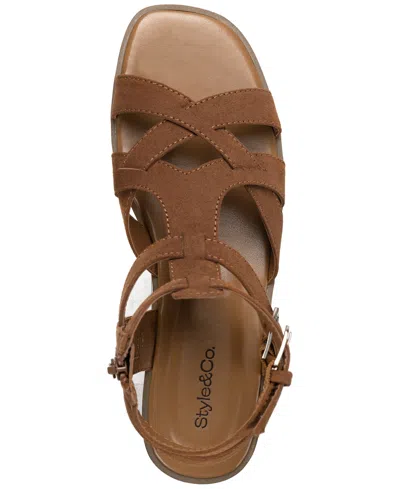 Style & Co Storieef Womens Zipper Faux Suede Ankle Strap