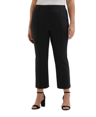 Ella Rafaella Plus Womens High Rise Ankle Straight Leg Pants