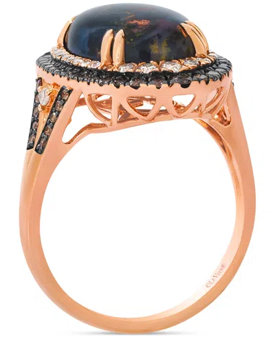Le Vian Aquadite (4 Ct. T.w.) & Diamond (3/4 Ct. T.w.) Double Halo Ring In 14k Rose Gold