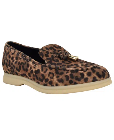 Guess Women's Aryana Interlaced Suede Slip-on Boat Loafers