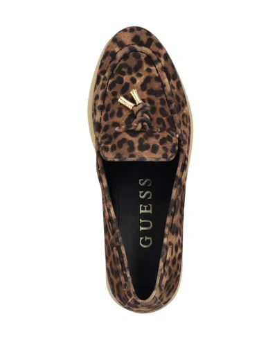 Guess Women's Aryana Interlaced Suede Slip-on Boat Loafers