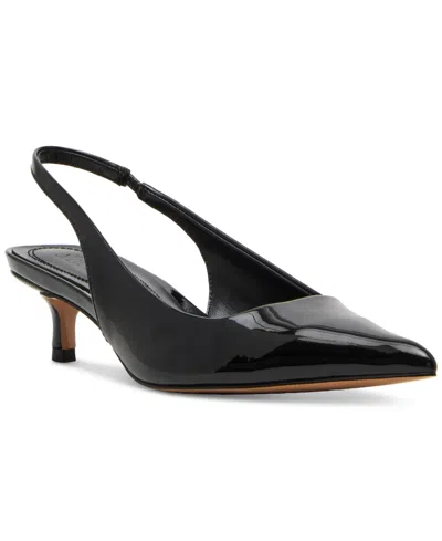 Steve Madden Kittie Slingback Pointed Toe Kitten Heel Pump In Black
