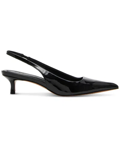 Steve Madden Kittie Slingback Pointed Toe Kitten Heel Pump In Black