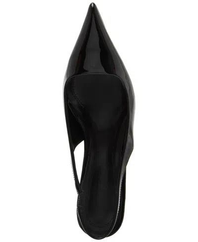Steve Madden Kittie Slingback Pointed Toe Kitten Heel Pump In Black