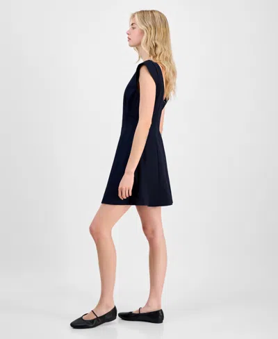 French Connection Multi Seam Sateen Mini Dress