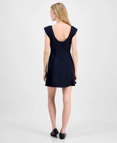 French Connection Multi Seam Sateen Mini Dress
