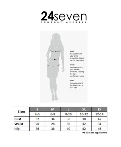24seven Comfort Apparel Women's Mandarin Collar Knee Length Wrap Dress