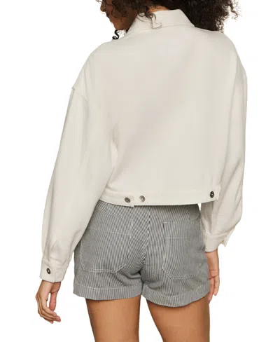 Sanctuary Cropped Paper Boy Jacket In Bleached White In White