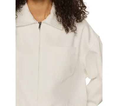 Sanctuary Cropped Paper Boy Jacket In Bleached White In White
