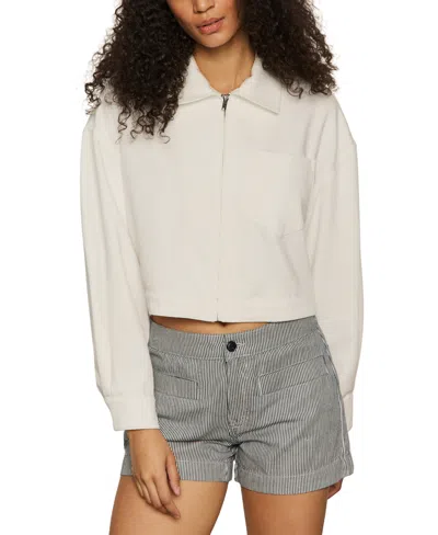 Sanctuary Cropped Paper Boy Jacket In Bleached White In White