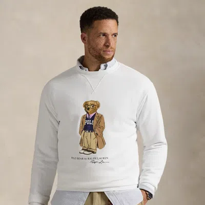 Polo Ralph Lauren Felpa In Misto Cotone Bianco  Uomo