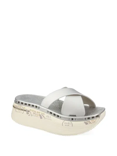 Premiata Moura Platform Sandals In Gray