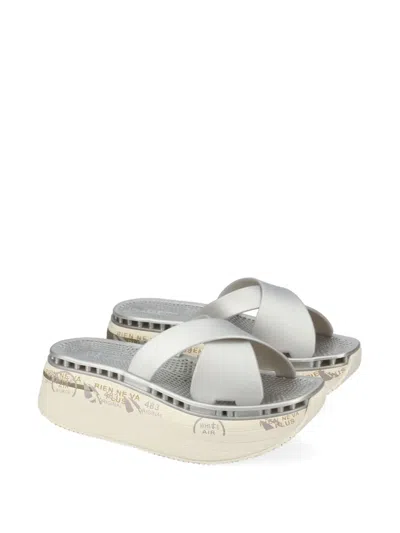 Premiata Moura Platform Sandals In Gray