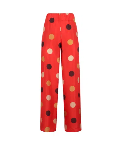 Aspesi Silk Pants With Polka Dot Pattern