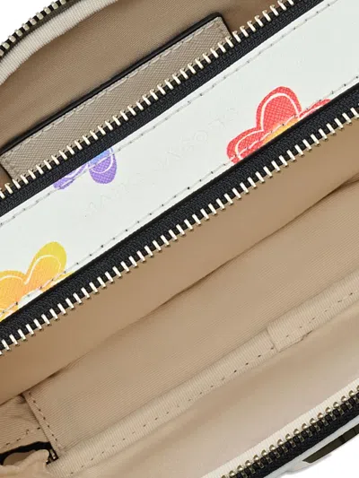 Marc Jacobs Snapshot Wild Daisy Crossbody Bag In Leather In White