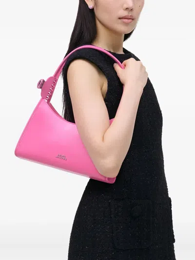 Marc Jacobs The Claw Clip Shoulder Bag In Brushed Leather Color Pink