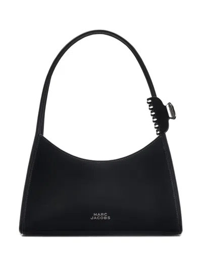 Marc Jacobs Glam Claw Clip Leather Shoulder Bag In Black
