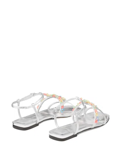 Jimmy Choo Daisy Sandals In Silver Nappa Leather In Metallic