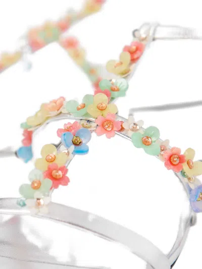 Jimmy Choo Daisy Sandals In Silver Nappa Leather In Metallic