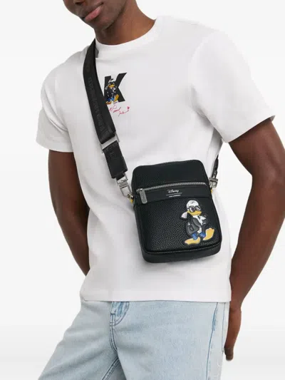 Karl Lagerfeld X Disney Logo-patch Crossbody Bag In Black