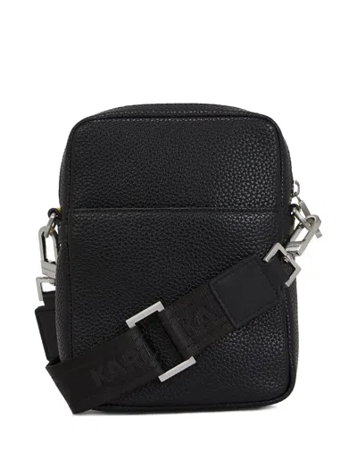 Karl Lagerfeld X Disney Logo-patch Crossbody Bag In Black