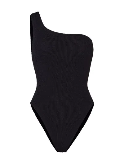 Hunza G Nancy One-shoulder Crinkle One-piece Swimsuit